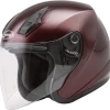 Riding Gear Gmax 72-4816 OF-17 Open-Face Helmet Wine Red