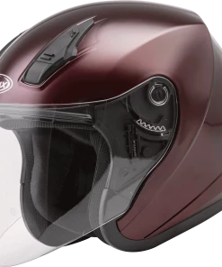 Riding Gear Gmax 72-4816 OF-17 Open-Face Helmet Wine Red