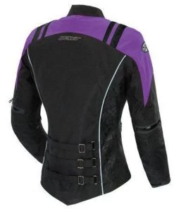 Closeout-Joe Rocket 'Atomic 4.0' Womens Black And Purple Textile Motorcycle Jacket Motorcycle Jackets