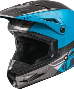 Riding Gear Fly Racing 73-8633S Kinetic Straight Edge Helmet Blue/Grey/Black