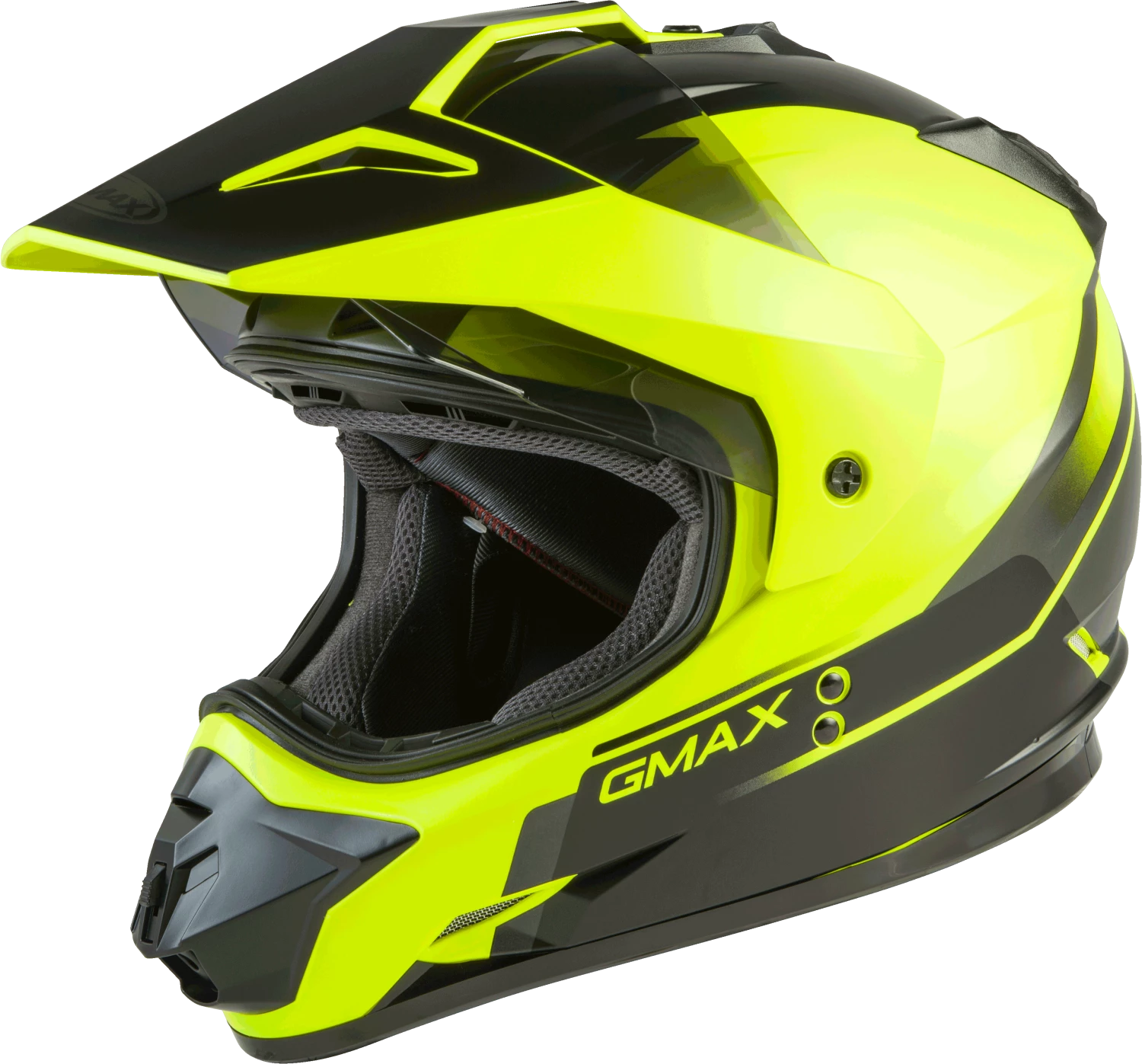 Gmax 72-7015 GM-11 Dual-Sport Scud Helmet Matte Hi-Vis/Black