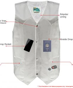 USA Leather 1201 Men's Black'Club' Classic Original Leather Vest