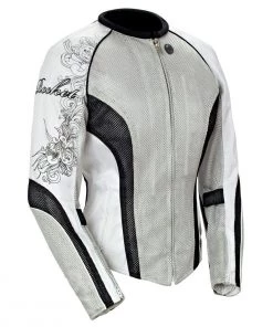 Motorcycle Jackets Joe Rocket'Cleo 2.2' Womens Silver/Black/White Mesh Motorcycle Jacket