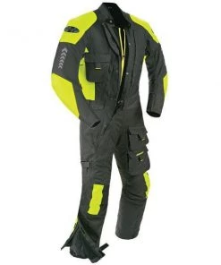 Joe Rocket'Survivor' Mens Black/Hi-Visibility Yellow Textile Riding Suit