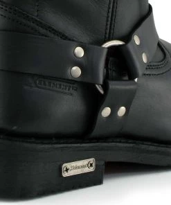 Xelement Footwear Xelement 1436 Men's'Butch' Black Leather Short Harness Motorcycle Boots