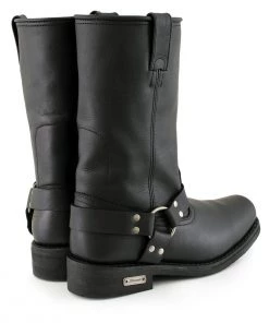 Xelement Footwear Xelement 1442 Men's'Classic Harness' Black Leather Motorcycle Biker Boots (in Wide And Regular Width)