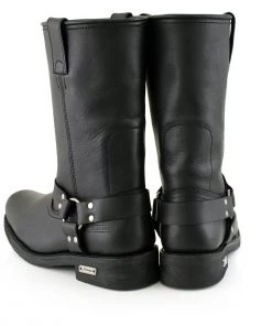 Xelement Footwear Xelement 1442 Men's'Classic Harness' Black Leather Motorcycle Biker Boots (in Wide And Regular Width)
