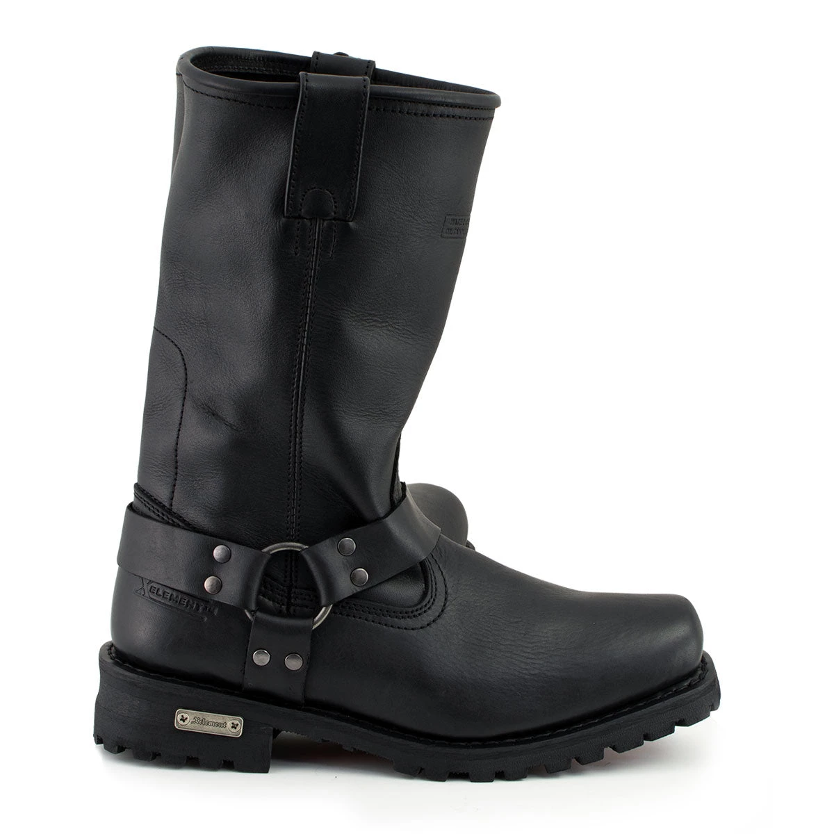 Xelement Footwear Riding Gear Xelement 1443 Men's 'Rider' Black Leather Harness Motorcycle Biker Boots