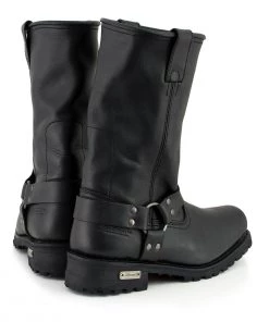 Xelement Footwear Riding Gear Xelement 1443 Men's'Rider' Black Leather Harness Motorcycle Biker Boots