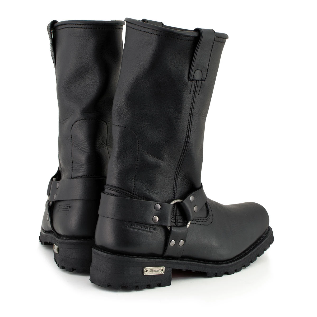 Xelement Footwear Riding Gear Xelement 1443 Men's 'Rider' Black Leather Harness Motorcycle Biker Boots