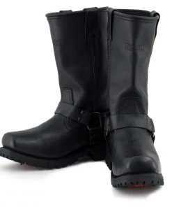 Xelement Footwear Riding Gear Xelement 1443 Men's'Rider' Black Leather Harness Motorcycle Biker Boots