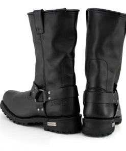 Xelement Footwear Riding Gear Xelement 1443 Men's'Rider' Black Leather Harness Motorcycle Biker Boots