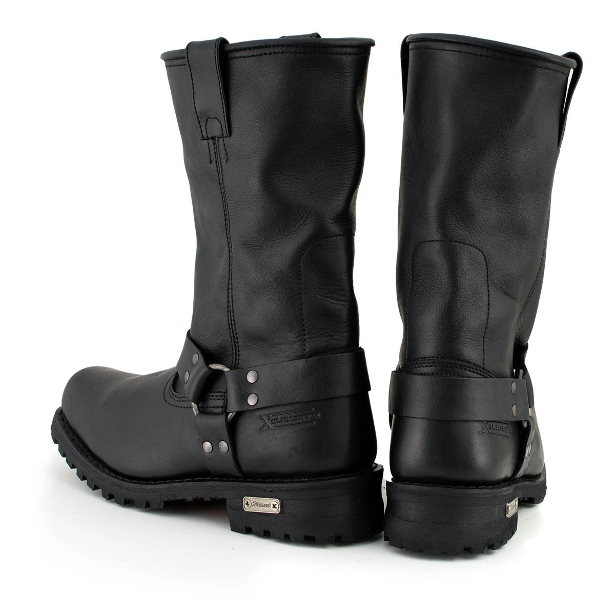Xelement Footwear Riding Gear Xelement 1443 Men's 'Rider' Black Leather Harness Motorcycle Biker Boots
