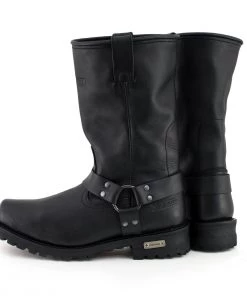 Xelement Footwear Riding Gear Xelement 1443 Men's'Rider' Black Leather Harness Motorcycle Biker Boots