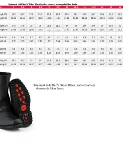 Xelement Footwear Riding Gear Xelement 1443 Men's'Rider' Black Leather Harness Motorcycle Biker Boots