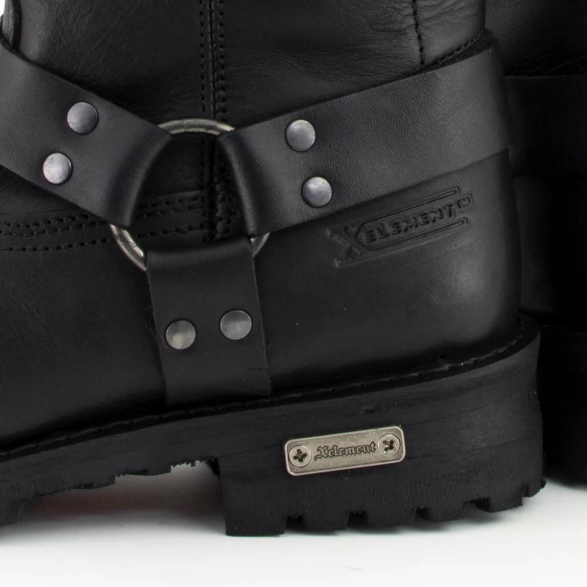 Xelement Footwear Riding Gear Xelement 1443 Men's 'Rider' Black Leather Harness Motorcycle Biker Boots