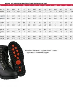 Xelement Footwear Riding Gear Xelement 1446 Men's'Vigilant' Black Leather Logger Boots With Inside Zipper