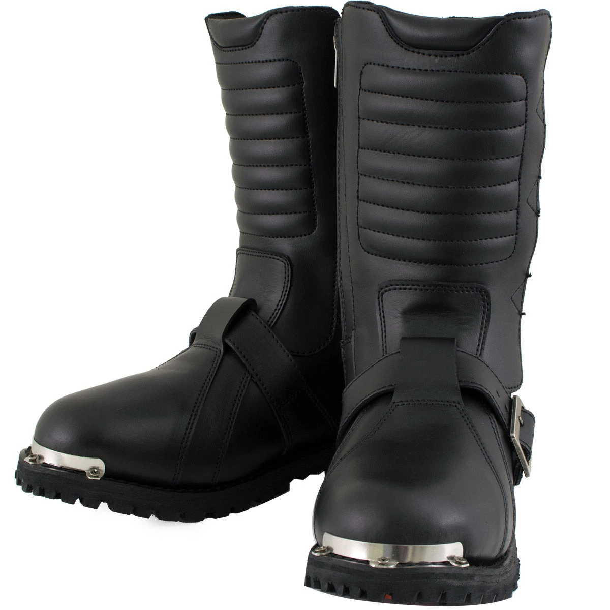 Xelement Footwear Xelement 1503 Men's Black 'Executioner' Leather Motorcycle Boots