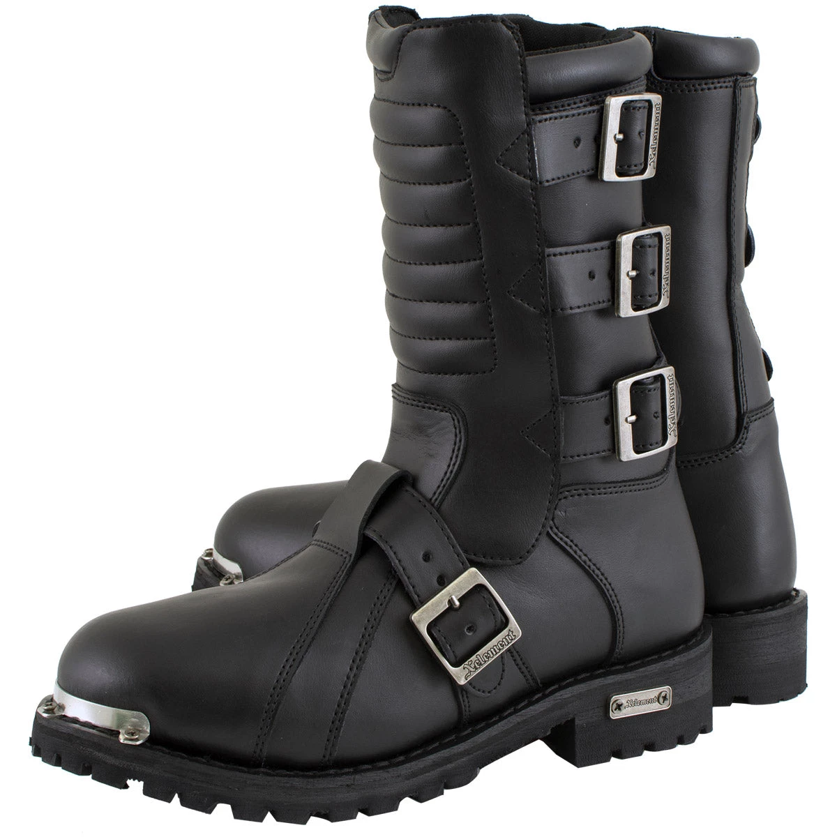 Xelement Footwear Xelement 1503 Men's Black 'Executioner' Leather Motorcycle Boots