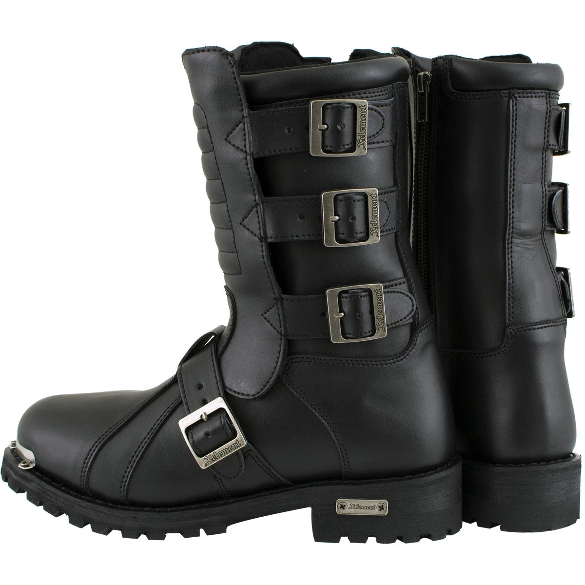 Xelement Footwear Xelement 1503 Men's Black 'Executioner' Leather Motorcycle Boots