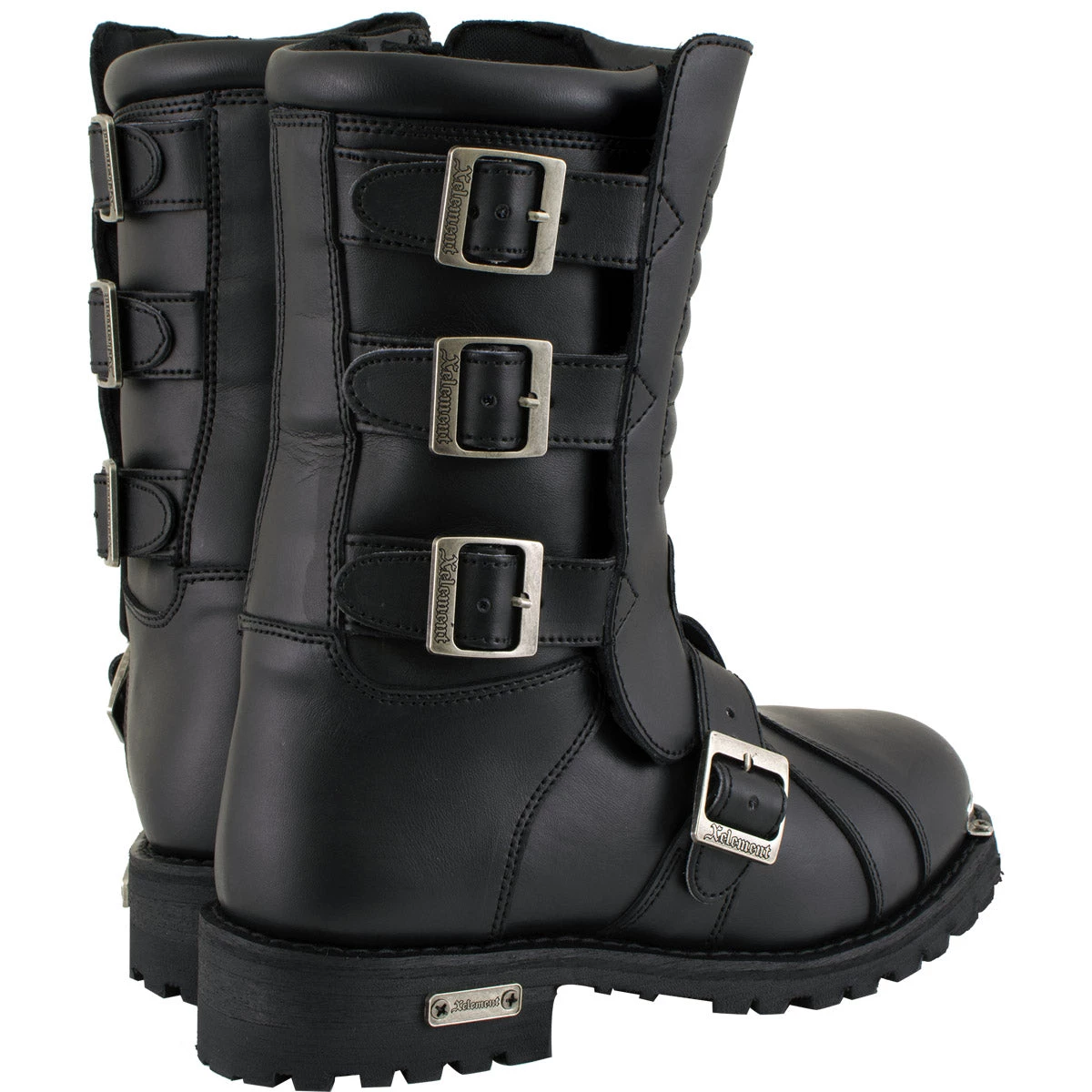 Xelement Footwear Xelement 1503 Men's Black 'Executioner' Leather Motorcycle Boots