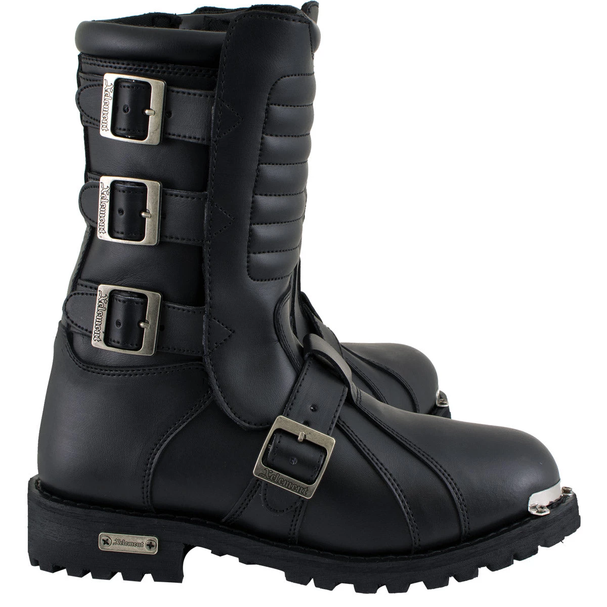Xelement Footwear Xelement 1503 Men's Black 'Executioner' Leather Motorcycle Boots