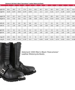Xelement Footwear Xelement 1503 Men's Black'Executioner' Leather Motorcycle Boots
