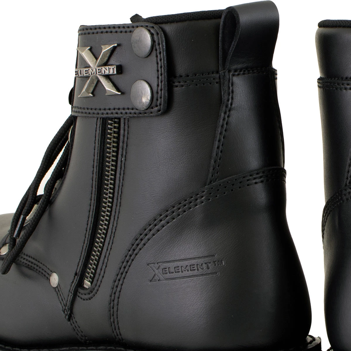 Xelement Footwear Riding Gear Xelement 1505 Men's 'Sprocket' Black Leather Advanced Lace-Up Motorcycle Boots