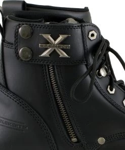 Xelement Footwear Riding Gear Xelement 1505 Men's'Sprocket' Black Leather Advanced Lace-Up Motorcycle Boots