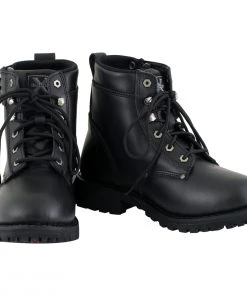 Xelement Footwear Riding Gear Xelement 1505 Men's 'Sprocket' Black Leather Advanced Lace-Up Motorcycle Boots