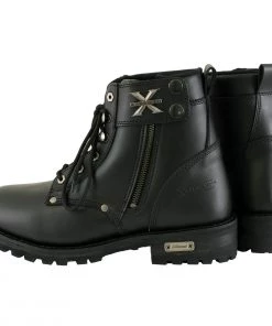 Xelement Footwear Riding Gear Xelement 1505 Men's'Sprocket' Black Leather Advanced Lace-Up Motorcycle Boots