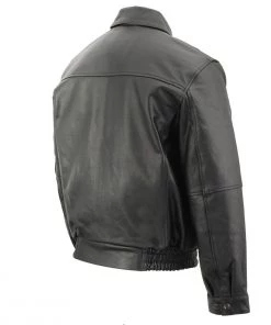 USA Leather 1515 Men's Black'Classic Aviator' Bomber Leather Jacket