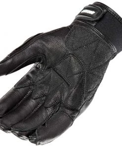 Joe Rocket 'Speedway' Mens Black Leather And Textile Motorcycle Gloves