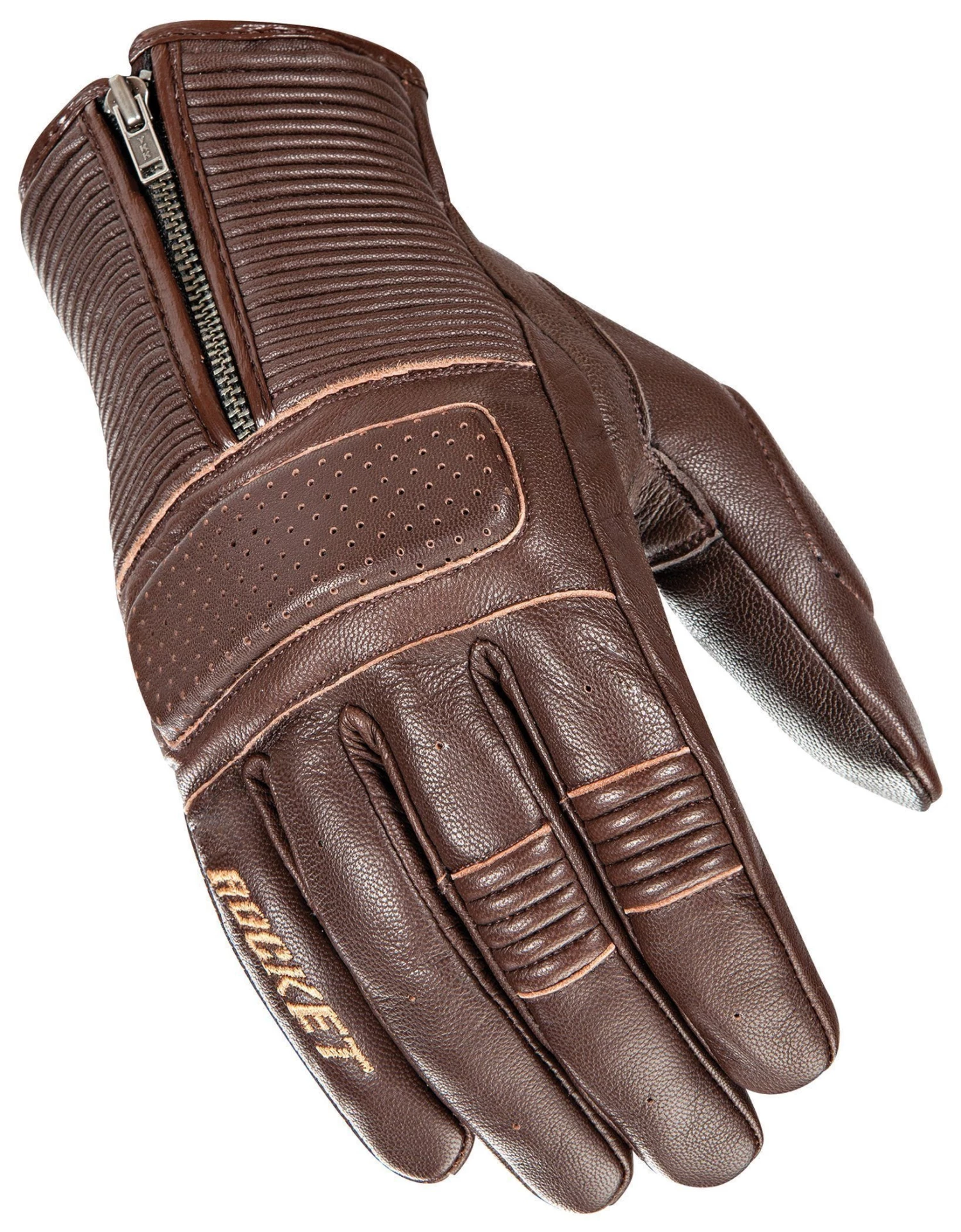 Joe Rocket Cafe Racer Men's Brown Leather Gloves Riding Gear