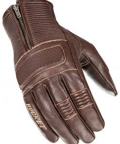 Joe Rocket Cafe Racer Men's Brown Leather Gloves Riding Gear