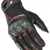 Joe Rocket Super Moto Men's Black And Red Leather Gloves Riding Gear