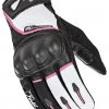 Joe Rocket Super Moto Women's Black/White/Pink Leather/Textile Gloves