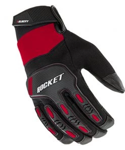Joe Rocket Men’s Velocity 3.0 Black And Red Textile Gloves With Reinforce Knuckle And Fingers Riding Gear