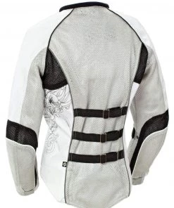 Motorcycle Jackets Joe Rocket'Cleo 2.2' Womens Silver/Black/White Mesh Motorcycle Jacket