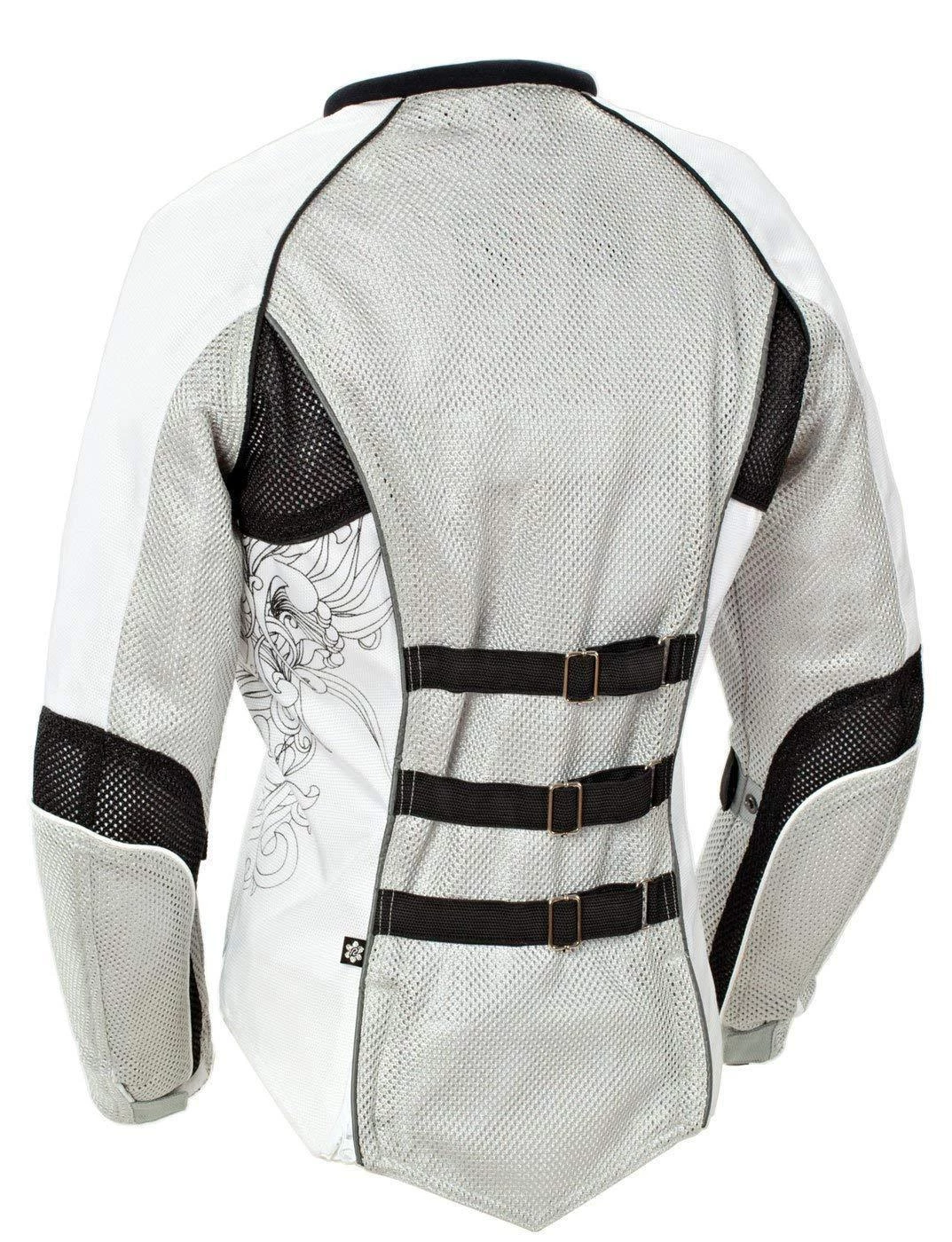 Motorcycle Jackets Joe Rocket 'Cleo 2.2' Womens Silver/Black/White Mesh Motorcycle Jacket