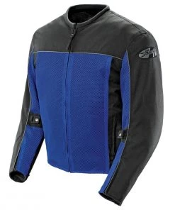 Joe Rocket 'Velocity' Mens Blue/Black Mesh Motorcycle Jacket