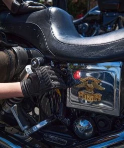 Cool-Tec Gloves Milwaukee Leather MG7536 Men’s Black'Cool-Tec' Leather Riding Gloves With Flex Knuckles