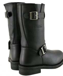 Xelement Footwear Xelement 2440 Women's'Classic' Black Leather Advanced Engineer Motorcycle Biker Boots