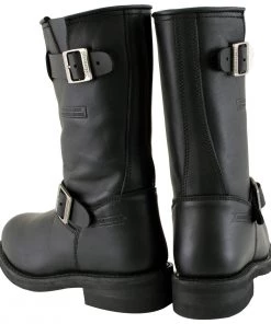 Xelement Footwear Xelement 2440 Women's'Classic' Black Leather Advanced Engineer Motorcycle Biker Boots
