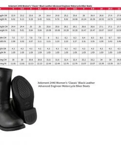 Xelement Footwear Xelement 2440 Women's'Classic' Black Leather Advanced Engineer Motorcycle Biker Boots
