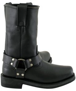 Xelement Footwear Riding Gear Xelement 2442 Women's Black 'Classic' Full Grain Leather Harness Motorcycle Boots