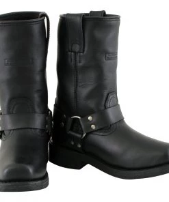 Xelement Footwear Riding Gear Xelement 2442 Women's Black'Classic' Full Grain Leather Harness Motorcycle Boots