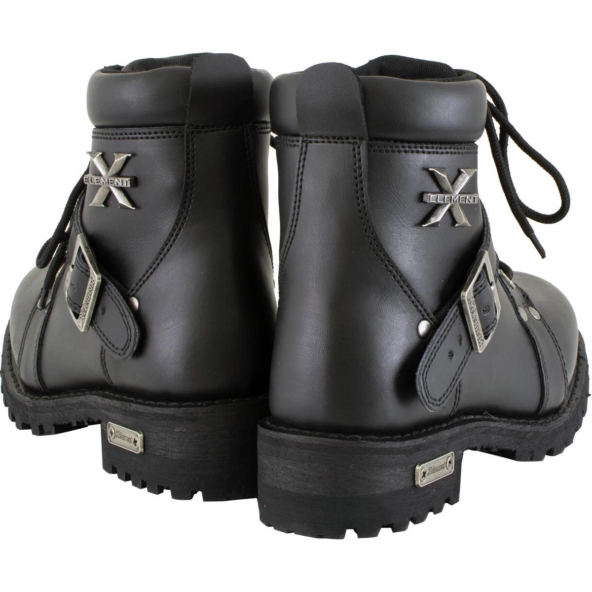 Xelement Footwear Xelement 2469 Women's 'Ultimate' Black Leather Advanced Lace-Up Motorcycle Biker Boots