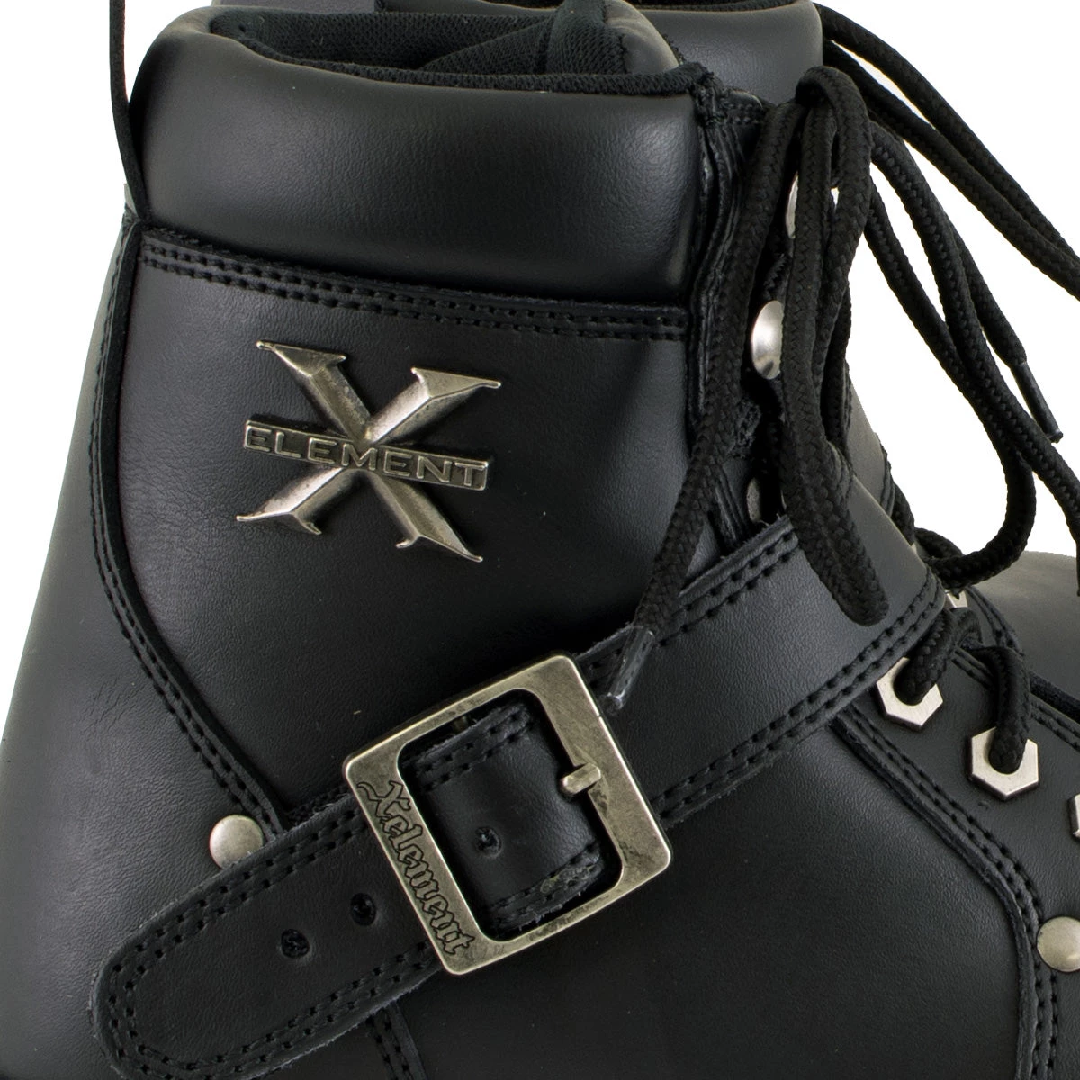 Xelement Footwear Xelement 2469 Women's 'Ultimate' Black Leather Advanced Lace-Up Motorcycle Biker Boots