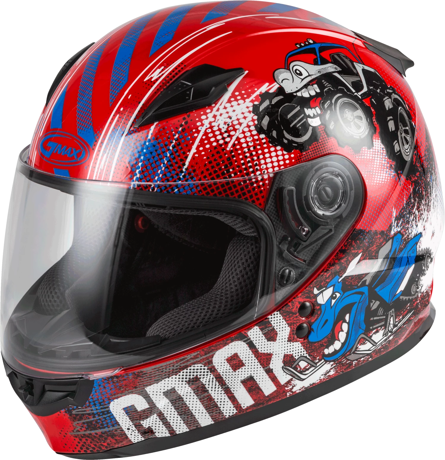 Gmax 72-4998 Youth GM-49Y 'Beasts' Full-Face Helmet Dark Silver/Black Riding Gear